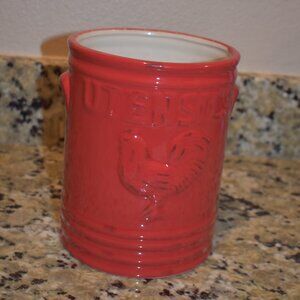 Home Essentials Ceramic Rooster Utensil Can